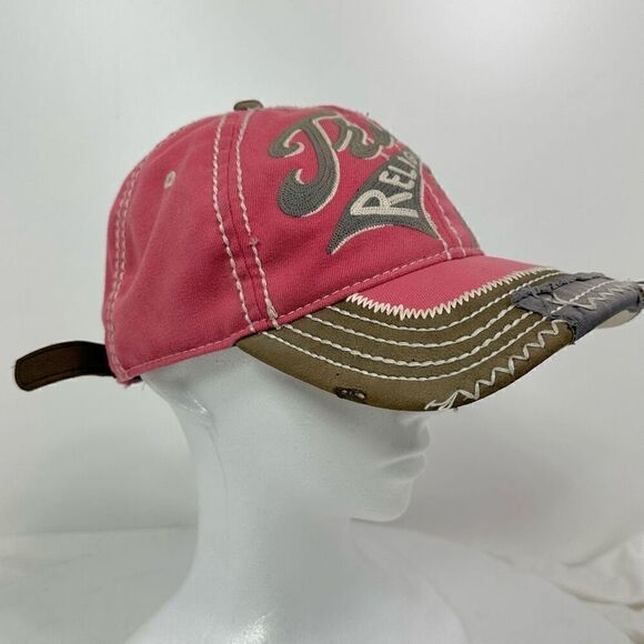 Vintage 90s Y2K True Religion Trucker Hat Baseball Cap Distressed Adjustable - Picture 12 of 16